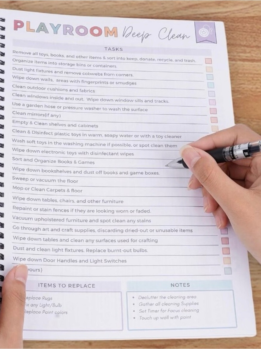 ADHD Cleaning Planners|3 Spiral Notebooks - White with Multicolor Tabs + markers - Picture 5 of 12